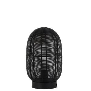 Ophra tafellamp Ø18x30 cm - mat zwart