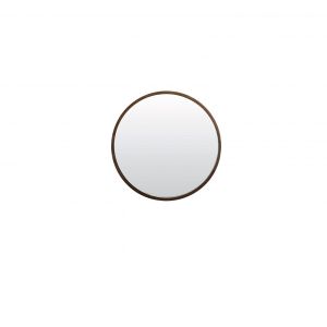 Mamali spiegel Ø41 cm - mangohout bruin