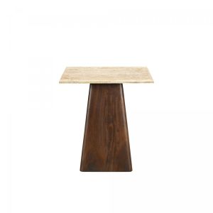 Valentino vierkante bijzettafel - 45x45 cm - beige van het woonmerk Livingfurn