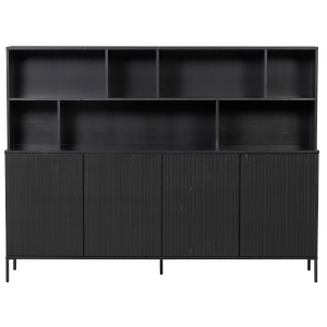 New Gravure wandkast grenen zwart van het woonmerk WOOOD