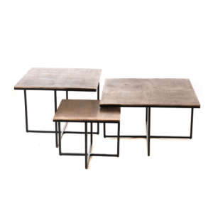 Joelle salontafel set van 3 - cognac