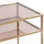 Bilo side table - licht goud/bruin glas