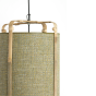 Sendai hanglamp Ø27x56 cm - groen/bamboo