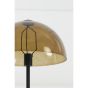 Mellan vloerlamp - mat zwart/glas bruin
