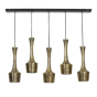 Kirsty hanglamp 5L 100x14x130 cm antiek goud/mat zwart van het woonmerk Light&Living
