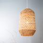 Tripoli hanglamp Ø37.5x58 cm rotan naturel/wit van het woonmerk Light & Living