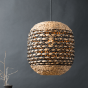 Tripoli hanglamp Ø42x47cm rotan naturel/zwart van het woonmerk Light & Living