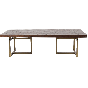 Class salontafel 120x60x35 cm bruin/goud van het woonmerk Dutchbone