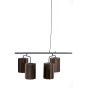 Edisa hanglamp 6L - velvet donker bruin