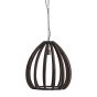 Barsia hanglamp Ø50x54 cm hout - donkerbruin