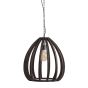 Barsia hanglamp Ø50x54 cm hout - donkerbruin