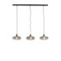 Solna hanglamp 3L - antiek brons/smoke glas