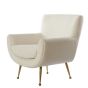 Vinstra fauteuil bouclé wit/goud