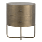 Glossy kastje rond metaal antique brass van het woonmerk BePureHome