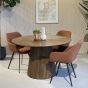 Salvator ronde eettafal - Ø130 cm - hout - naturel van het woonmerk Livingfurn