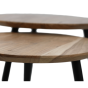 Zurich ronde salontafel ø60/ø50 acaciahout naturel | set van 2