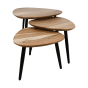 Zurich salontafel ø70/ø50/ø45 acaciahout naturel | set van 3