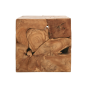 Kubus bijzettafel 40x40x40 teakhout naturelwax