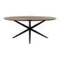 Bern ovale eettafel 180x100x76 mangohout naturel