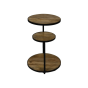 Nesting ronde bijzettafel ø50x65 mangohout naturel