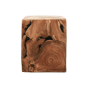 Kubus bijzettafel 25x25x30  teakhout naturelwax