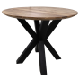 Zurich eettafel rond ø100x76 acaciahout naturel van het woonmerk HSM Collection