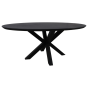 Zurich ovale eettafel 180x100x76 acacia zwart van het woonmerk HSM Collection