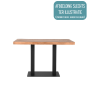 Restauranttafel 120x70x74 cm - straight edge - espresso