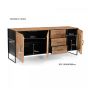 Elin dressoir 180 cm mangohout - naturel