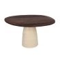 Marron eettafel rond 140cm - bruin
