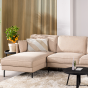 Danny 3-zitsbank hoekbank links stof beige