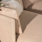 Danny 3-zitsbank hoekbank links stof beige