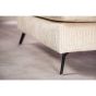 Amber 3-zits hoekbank links ribstof - beige/poot zwart