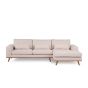 Grande 3-zits hoekbank rechts stof - beige