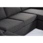 Dortmund 6-zits hoekbank L+R stof - antraciet