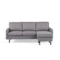 Nola 3-zitsbank L+R stof - grijs