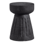 Borre kruk hout 40 x ø28 cm zwart van het woonmerk Woood