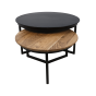 Zurich salontafel ø80/ø59 acaciahout naturel | set van 2