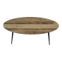 Bern ovale salontafel 130x80x38 mangohout naturel