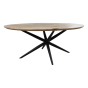 Bern ovale eettafel 180x100x76 mangohout naturel