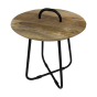 Porta ronde bijzettafel ø45x55 mangohout naturel