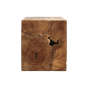 Kubus bijzettafel 30x30x35 teakhout naturel wax