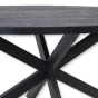 Melbourne ovale eettafel 160x90x76 mangohout zwart van het woonmerk HSM Collection