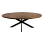 Melbourne ovale eettafel 200x100x76 mangohout naturel van het woonmerk HSM Collection