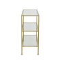 Sutera sidetable 120x35x80 cm glas helder/goud van het woonmerk Light&Living