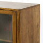 Mocu kast 95x40x140 cm glas/hout bruin van het woonmerk Light&Living