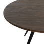 Turi eettafel Ø120x76 cm donkerbruin/zwart van het woonmerk Light&Living