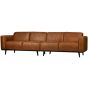4-zits Bank Statement 280 Cm Eco Leer Cognac