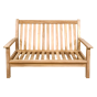 Teak loungebank teak 124cm + kussen
