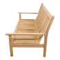 Teak loungebank 180cm + kussen